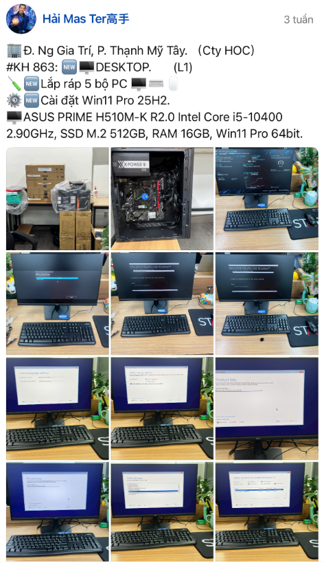 Lắp ráp 5 bộ PC văn phòng